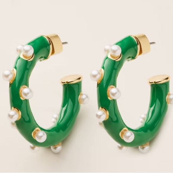 kate spade Jewelry - Pearl Polka Dot Hoop Earrings - kate spade New York NWT